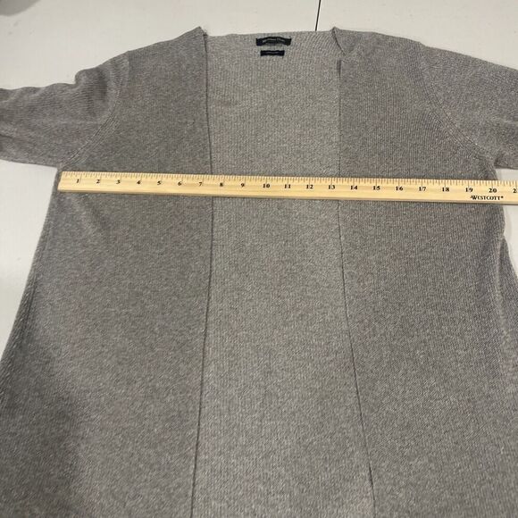 Massimo Dutti Women Cardigan Open Front Slinky Neutral Sz XS EItaly Grey Brown - Picture 9 of 12